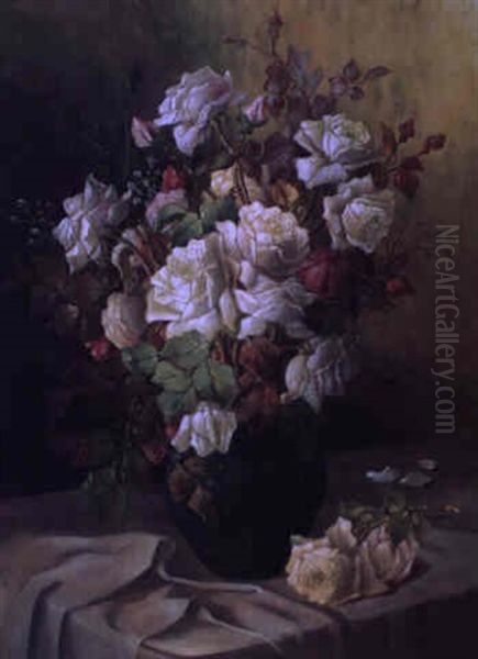 Rosen Oil Painting by Edith Augusta James