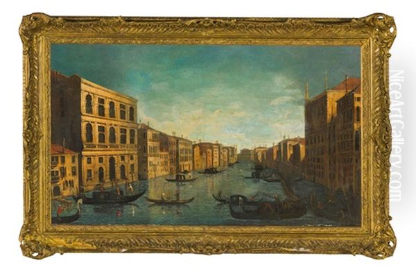 Veduta Di Venezia Con Il Canal Grande Da Palazzo Grimani A Ca' Foscari Oil Painting by William James