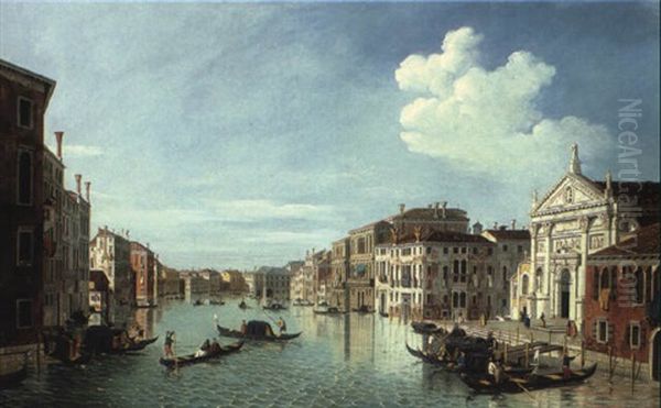 View Of The Grand Canal, Venice Oil Painting by William James