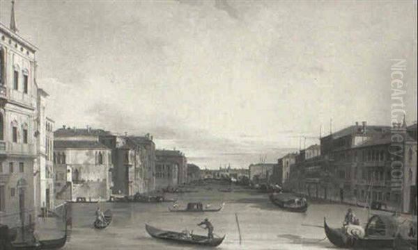 The Grand Canal, Looking Towards The Rialto Bridge by William James