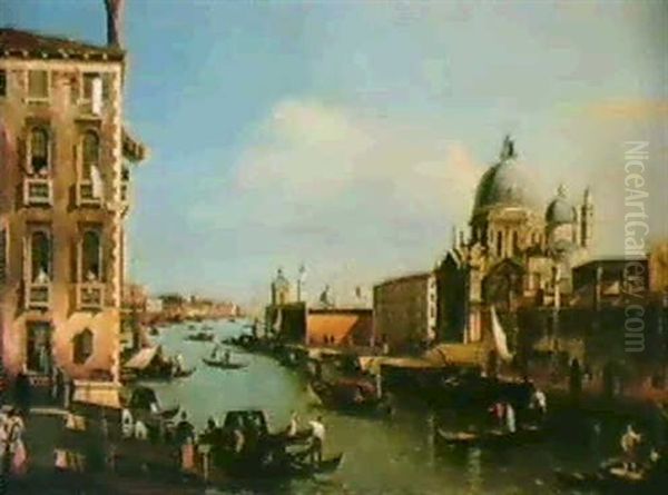 Le Grand Canal Avec L'eglise De La                          Salute Oil Painting by William James