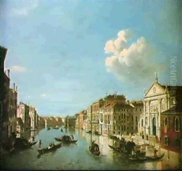 Le Grand Canal Entre L'eglise San                           Stae Et Les Fabricche Nuove Oil Painting by William James