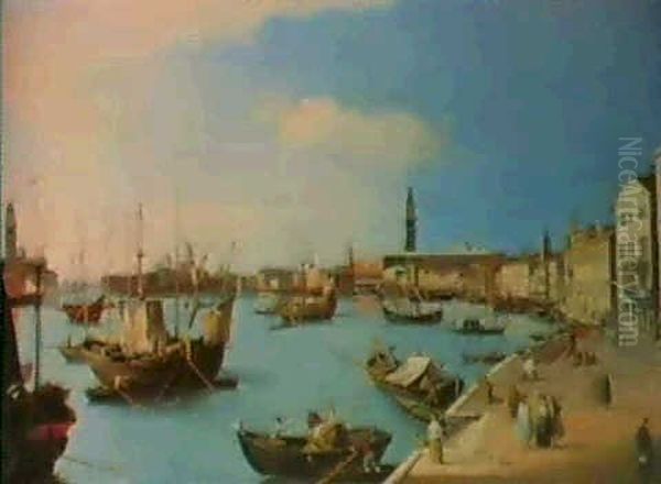 The Entrance To The Grand Canal Oil Painting by William James