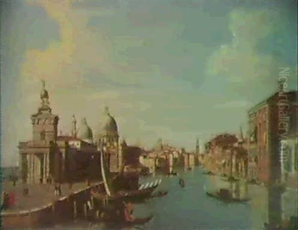 Venice The Entrance Of The Grand Canal And A View Of The    Grand Canal (2) Oil Painting by William James