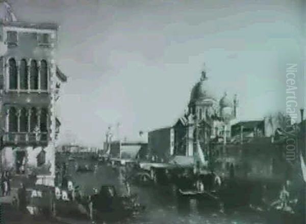 Venice The Grand Canal With Santa Maria Della Salute Oil Painting by William James