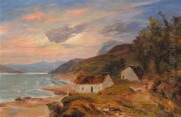 Shore Of Clew Bay, County Mayo Oil Painting by James Arthur Henry Jameson