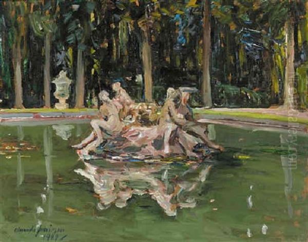 The Fountain Of The Four Maidens, The Trianon, Versailles Oil Painting by Alexander Jamieson