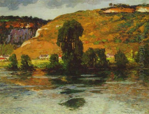 Houses By The River Oil Painting by Alexander Jamieson