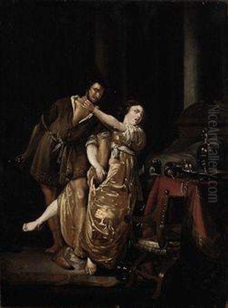 Tarquin And Lucretia Oil Painting by Willem Bartsius