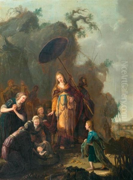 The Discovery Of Moses. Oil Painting by Willem Bartsius