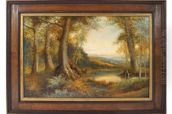 A Highland River Oil Painting by Francis E. Jamieson