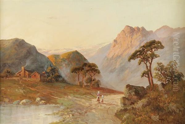 Pass Of Glencoe N.b. Oil Painting by Francis E. Jamieson