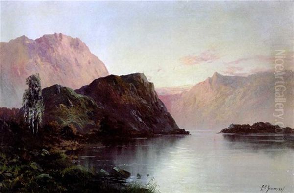 Paisaje De Rio Con Penasco (river Landscape With Crag) Oil Painting by Francis E. Jamieson