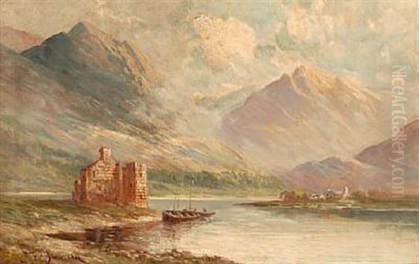 A Castle By The Lake Oil Painting by Frederick E. Jamieson