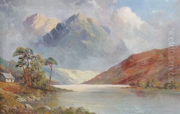 Mountain And Lake Scene by Frederick E. Jamieson