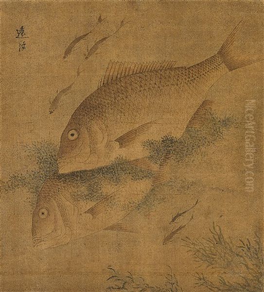 Fishes Oil Painting by  Jang JoonRyang