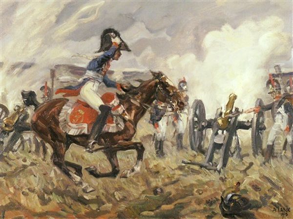 1813 (szene Aus Den Napoleonischen Kriegen) Oil Painting by Angelo Jank