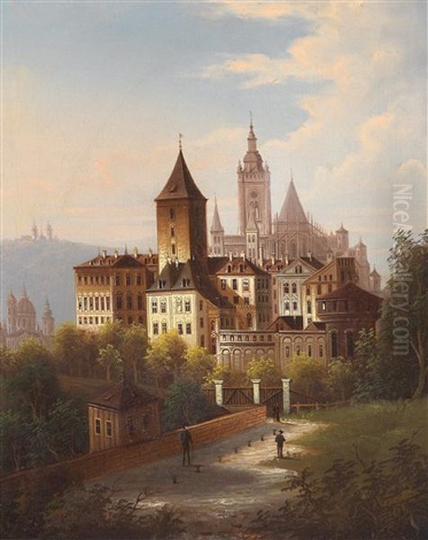 Motif Of Seville Oil Painting by Johann Wilhelm Jankowski