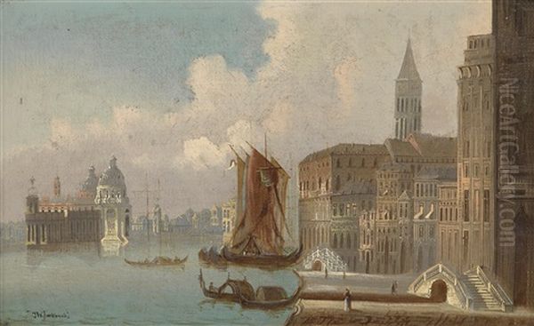 Partie Aus Venedig Oil Painting by Johann Wilhelm Jankowski