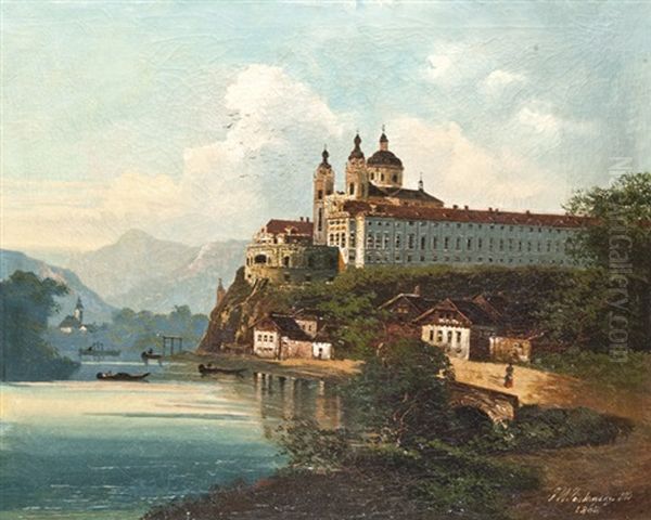 A Melki Apatsag Oil Painting by Johann Wilhelm Jankowski