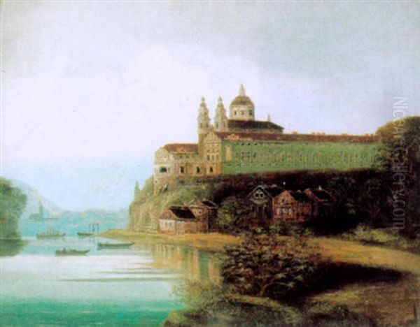 Blick Auf Melk Oil Painting by Johann Wilhelm Jankowski