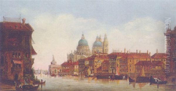 A Venetian Capriccio Oil Painting by Johann Wilhelm Jankowski