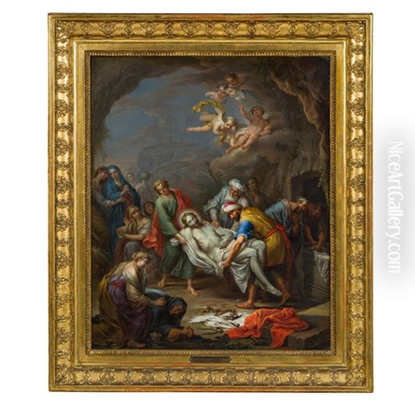 Grablegung Christi Oil Painting by Franz Christoph Janneck