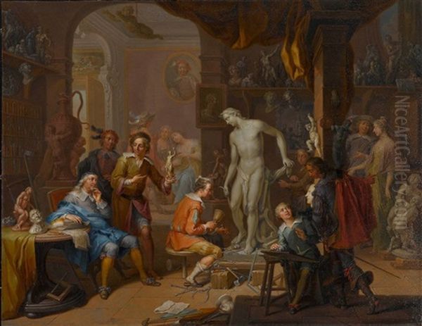 Bildhaueratelier Oil Painting by Franz Christoph Janneck