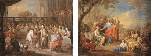 The Marriage At Cana Oil Painting by Franz Christoph Janneck