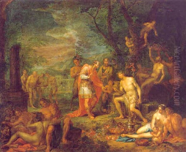 Bacchus Und Midas Oil Painting by Franz Christoph Janneck