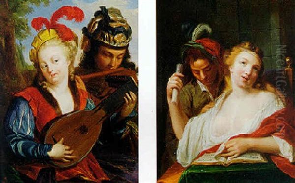 Allegory Of Music Oil Painting by Franz Christoph Janneck