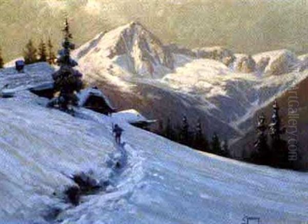 Weg Durch Den Schnee by Georg Janny