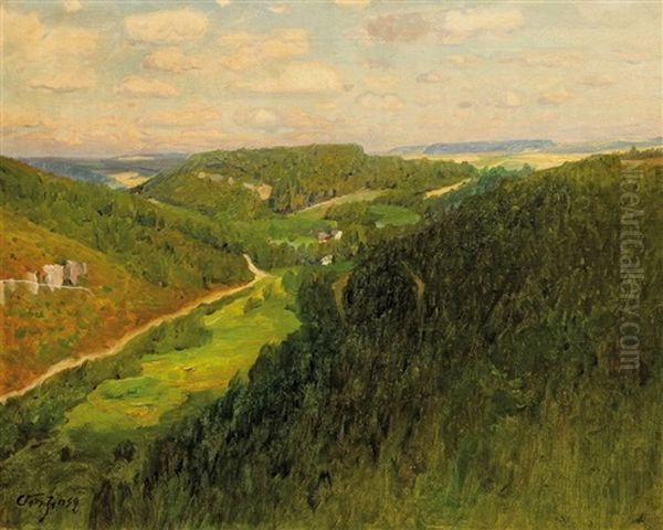 Nelahozeveska Krajina Oil Painting by Vaclav Jansa