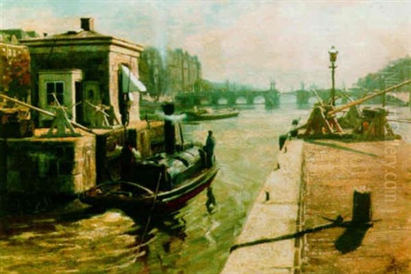 A View Of The Amstel Near Carre Oil Painting by Hendrik Willebrord Jansen