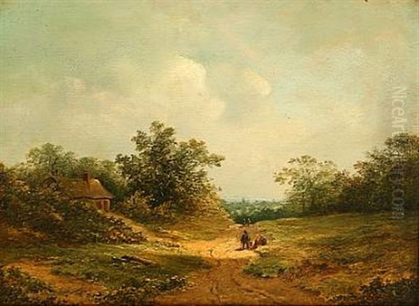 Summer Day At A Country House Oil Painting by Johannes Mauritz Jansen