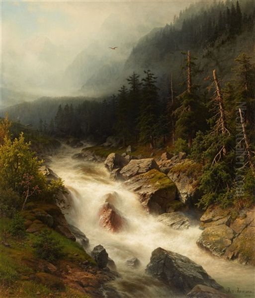 Am Wildbach Oil Painting by Joseph Jansen