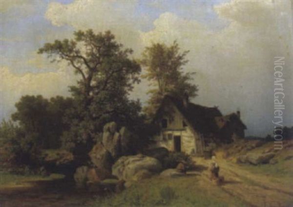 Deutsche Landschaft Oil Painting by Joseph Jansen