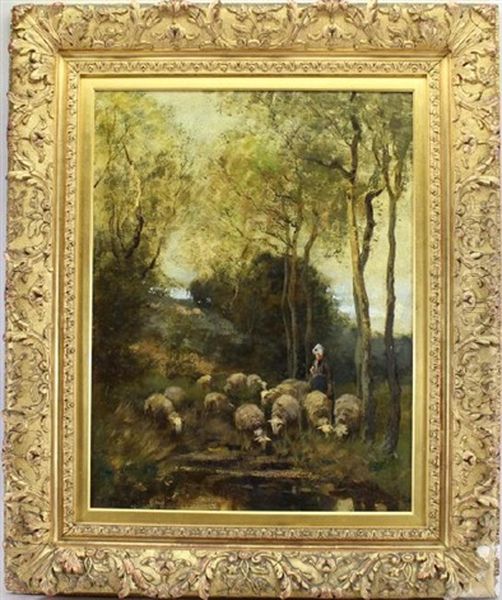 The Shepherdess Oil Painting by Willem George Frederik Jansen