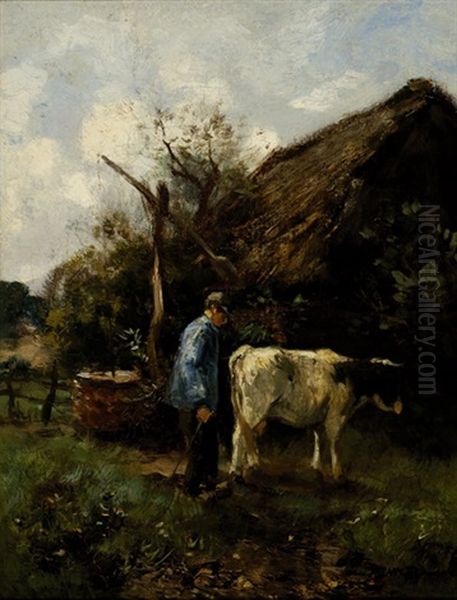 At The Stables Oil Painting by Willem George Frederik Jansen