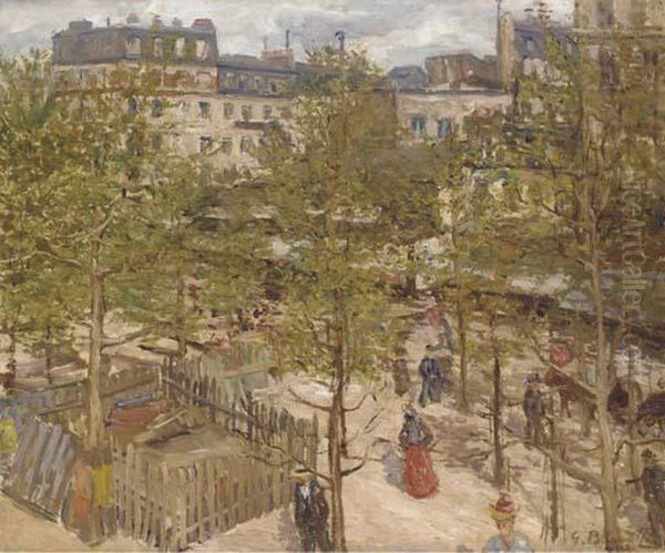 Au Jardin A Paris Oil Painting by Georges Barwolf