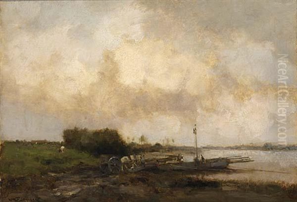 Bij De Rivier Oil Painting by Willem George Frederik Jansen