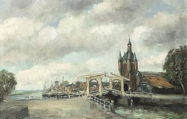 View Of Zierikzee Oil Painting by Willem George Frederik Jansen