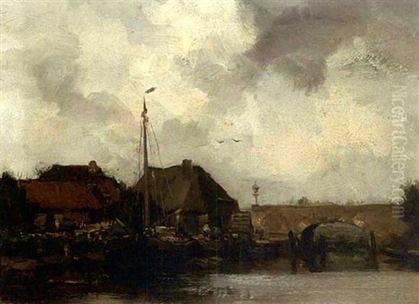 Unloading The Freight Oil Painting by Willem George Frederik Jansen