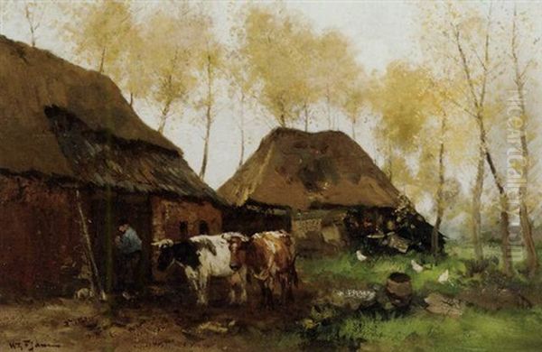 Achter De Boederij Oil Painting by Willem George Frederik Jansen