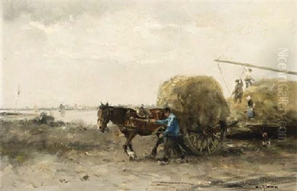 The Harvest Oil Painting by Willem George Frederik Jansen