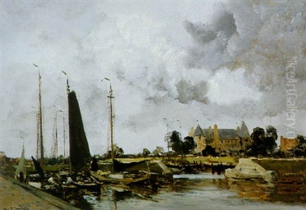 A View Of Castle Radboud, Medemblik Oil Painting by Willem George Frederik Jansen