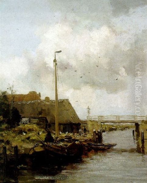 Aan De Wal Oil Painting by Willem George Frederik Jansen