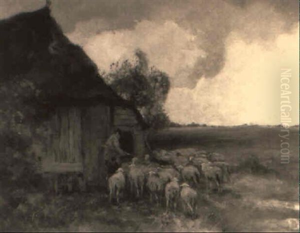 Return Of The Flock Oil Painting by Willem George Frederik Jansen