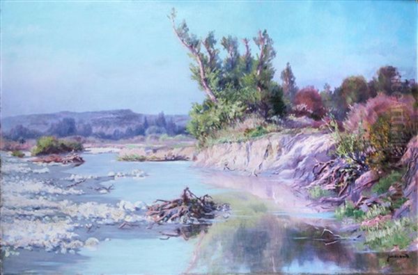 Les Bords De La Durance Oil Painting by Mathurin Janssaud