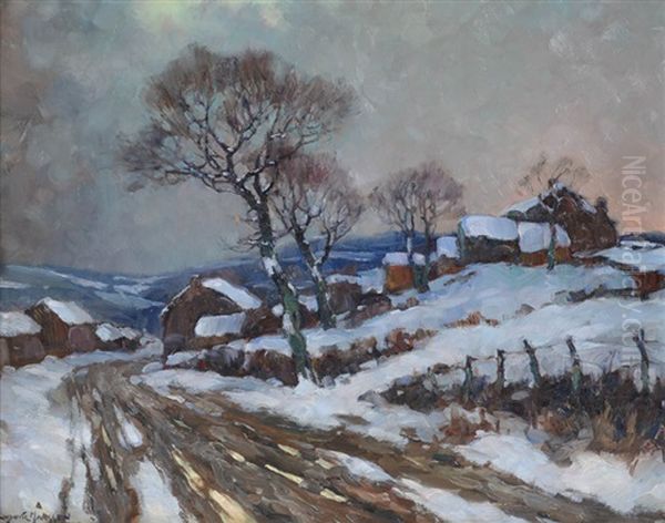 Soir D'hiver Oil Painting by Ludovic Janssen